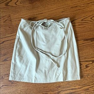 Faux leather, cream Skirt